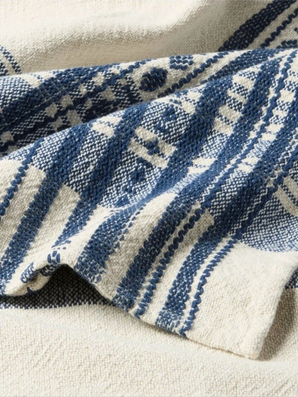 Threshold Full/Queen Yarn Dyed Plaid Cotton Blanket Ivory